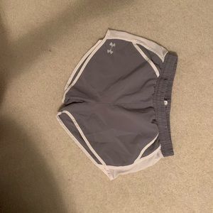 RARE Under Armour Gray and White Athletic Shorts